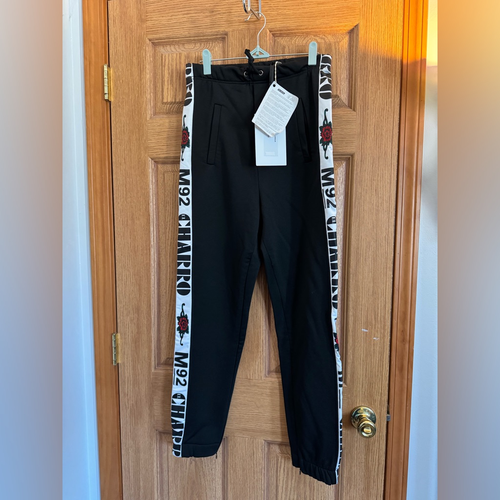 Nwt M1992 Black Charro Jogger With White /Red Accents